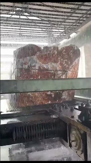 HUGE Stone Cutter Slices Through Massive Rock! (Powerful Machine)