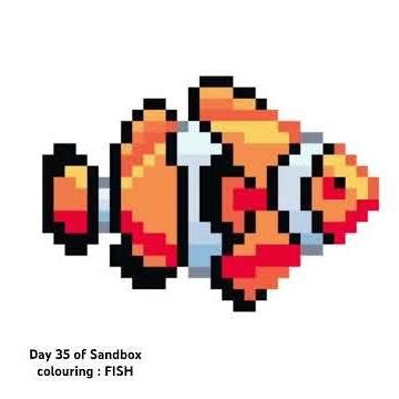 Day 35 of Sandbox colouring : FISH 🎨 #coloring #sandboxgame #shorts #relaxing
