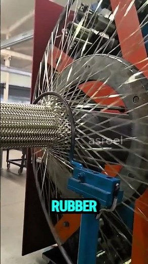 How Braided Industrial Hoses Are Made | Braiding Machine Process #IndustrialHose #BraidingMachine