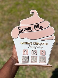 QR Code Display Acrylic/ Wood Sign for Business Social Media Display Board QR Scan Follow Like Tag Instagram Facebook Gift - Etsy