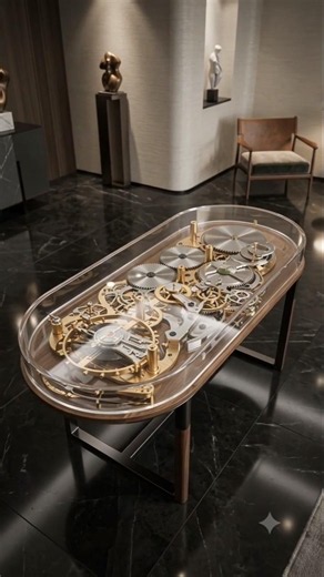 I Turned Watch Gears Into a Luxury Table ⌚😱 #shorts