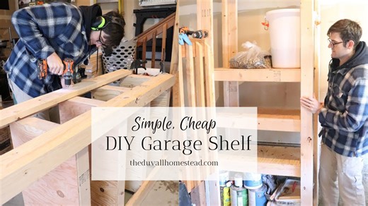DIY Garage Shelf | Garage Organization Ideas