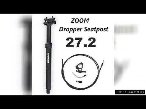 ZOOM Bicycle Dropper Seatpost 27.2-33.9MM Internal Routing 80mm Travel For MTB Gravel/Road Bikes Wi