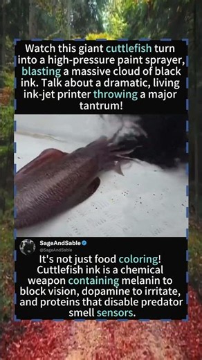 This Cuttlefish is a High-Pressure Ink-Jet Printer! 🦑💦 (Chemical Weapon Explained)