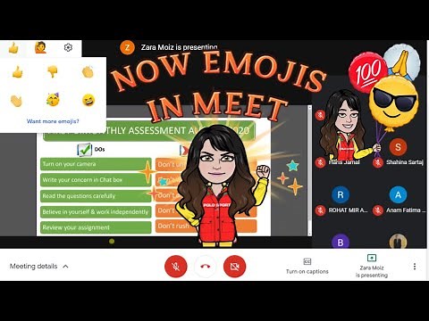 How to use emojis in Google Meet