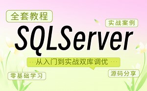 SQLServer数据库零基础教程 | 入门到实战进阶双库调优（数据库//NET/安装/储存/查询/SqlServer)B0931