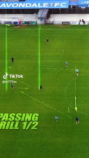 Passing Drill to Break Lines in Football Training