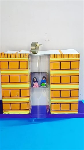 Elevator model making project | Electric lift working model | How to make lift / elevator model