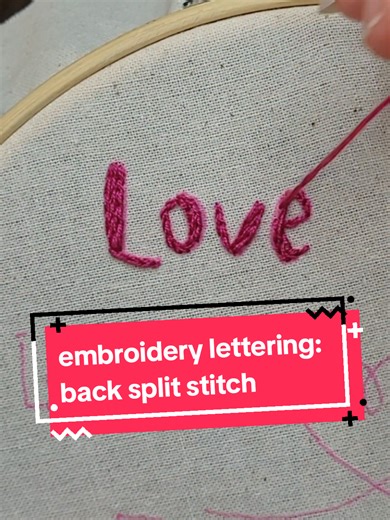 Mastering Embroidery Lettering with Back Split Stitch