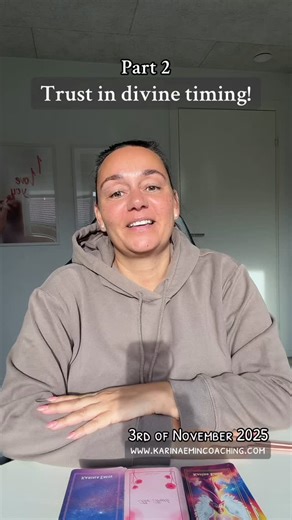 2.6K views · 892 reactions | Trust in divine timing ⏱️ Sometimes things don’t move as fast as our hearts wish, but divine love is never delayed. Every pause, every silence, every lesson is guiding you closer to what’s meant to stay forever.  Private readings + oracle decks: karinaemincoaching.com Follow for more daily messages of divine love and guidance ✨ #DivineTiming #TwinFlameJourney #SoulConnection #SpiritualGrowth #DivineLove | Karina Emin Coaching | Facebook