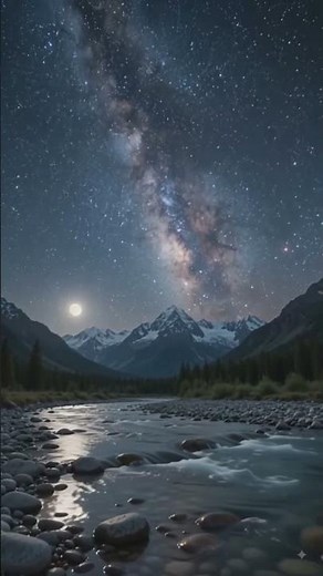 🌌 Céu Estrelado Incrível Paisagem Noturna Relaxante ✨