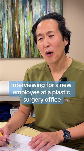 This happens whenever I interview for a new employee 🤨 #plasticsurgeonlife #plasticsurgery #younplasticsurgery #jobinterview | Dr. Anthony Youn