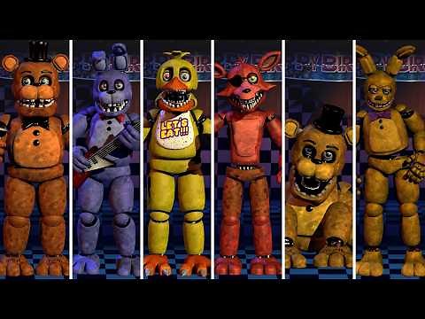 FNAF 2 Unwithered Animatronics Showcase