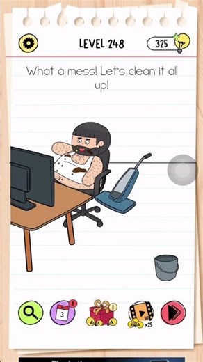 Brain Test All Star Level 248 Answer | What a mess! Lets clean it all up