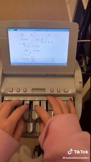 Punctuation on a stenograph! Let me know if you’d like to see this a little slower 😊 #courtreporting #stenographer #steno