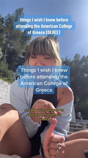 Things I wish I knew before attending the American College of Greece (ACG)(DEREE) 1. It is a private school 2. The school is on a mountain 3. Research the weather 4. Take advantage of school activities! (That’s how I went scuba diving!!) GOODLUCK!!! I loved my time here and I want to come back!!! Thank you for having me Greece and ACG #acg #americancollegeofgreece #deree #athensgreece