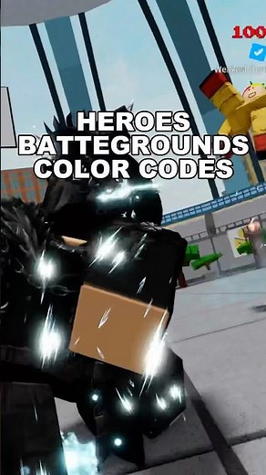 HEROES BATTLEGROUNDS COLOR CODES! PT 2 #heroesbattlegrounds #hbg #roblox #shorts