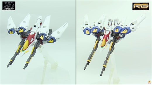 [粤语测评，对比HGUC]万代9月27日 一般发售 RG 飞翼高达零式 玩家素组