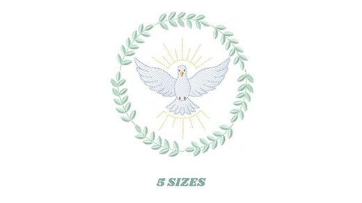 Dove Embroidery Designs - Holy Spirit Machine Embroidery Pattern - Catholic Religious Eucharist File - Instant Digital Download Pes Jef Dst - Etsy