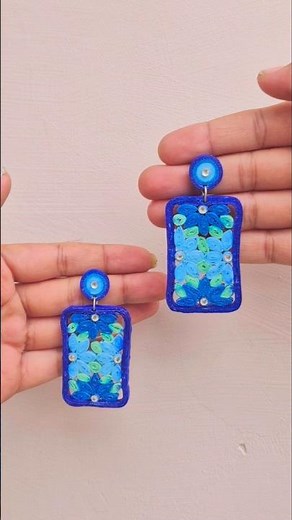 Paper se Beautiful Earrings 😱 Easy DIY Earrings Tutorial#diyearringsmaking #handmadeearrings #artist