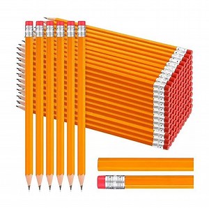 [Hot Item] Factory Wholesale Hb Yellow Wooden Custom Carpenter Pencils with Eraser for Student Writing