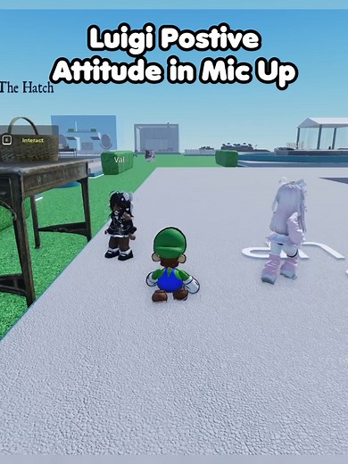 Luigi be postitive :) #robloxfyp #robloxtrolling #micup #mario #mariobros