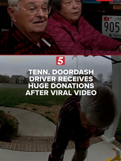 A doorbell camera video of an elderly Manchester DoorDash driver went viral, sparking hundreds of thousands of dollars in donations for him and his wife.