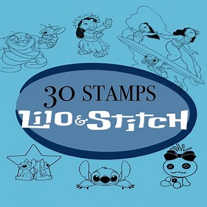 Procreate Stamps Cartoon - Lilo&stitch Stamps- 30 Stamps - Etsy