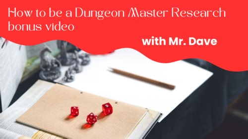 How to be a Dungeons and Dragons Dungeon Master Research