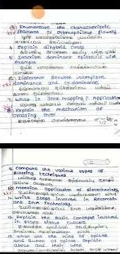 12th std Bio-Botany public Exam March-2026 tomorrow Exam important Five marks Question Bank