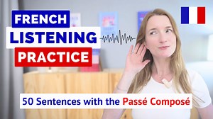 This French Listening Practice focuses on 50 French sentences using the Passé Composé. The format of the practice is simple yet effective: - First, you'll listen to me reading the sentence slowly without any text on the screen. - Then, you'll hear the sentence again, still slowly, but this time with the sentence on the screen. - Finally, I’ll read the sentence at regular speed, with the sentence remaining on the screen to help you follow along. This lesson not only gives you the conjugated verb 