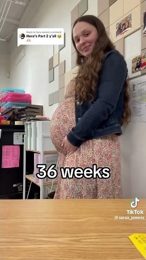 Pregnant belly growth part 2