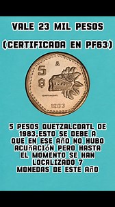 5 pesos Quetzalcoatl de 1983,una Escasa moneda mexicana. | Numismática Mundial Actual