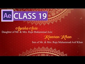 Make Beautiful Wedding Invitation Video In A After Effect Hindi Tutorial