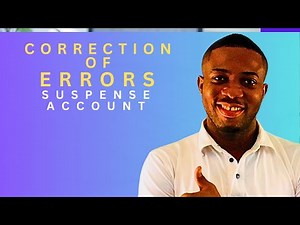 Question and answer on suspense account #ERRORS #CORRECTIONOFERRORS