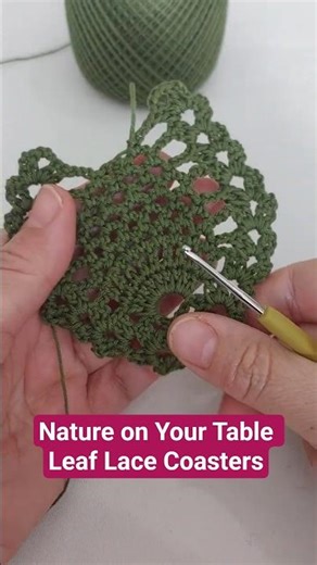 Nature on Your Table: DIY Leaf Lace Coasters #crochet