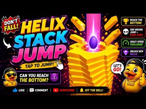 🏆 Helix Stack Jump – Most Satisfying Gameplay🔥 Epic Helix Stack Adventure Begins