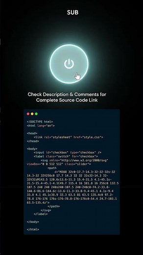 Animated Switch using HTML & CSS with Source Code