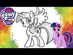 Colorindo My Little Pony Twilight Sparkle A amizade é mágica|Desenho infantil em português