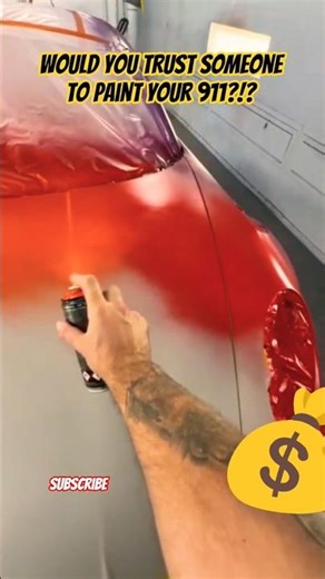 Spray Painting a Porsche 911! #painting #viral #shorts #tutorial #howto #porsche #paintjob