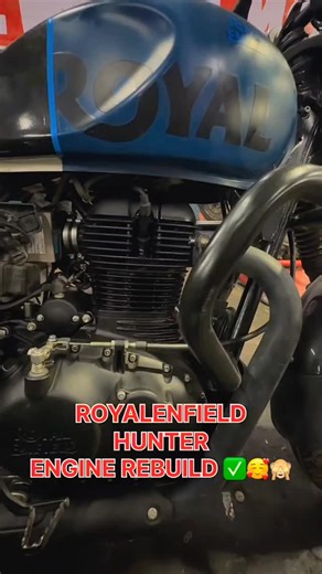 Aq_addu_Royal Enfield on Instagram: "Royal Enfield hunter full engine work 🛠️.. #liketime #viral #short #liketime #share"
