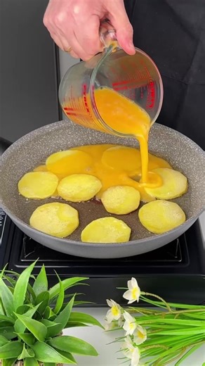 #VNVideoEditor HOW TO MAKE A DELICIOUS BREAKFAST WITH ONE POTATO AND CHEESE. INGREDIENTS: ●Vegetable oil - 1 tbsp. ●Large potato - 1 pc. ●Eggs - 4 pcs. ●Salt - 1/2 tsp ●Salami or ham - 6 slices (20-30 g) ●Tomato - 1/2 pc. ●Grated mozzarella cheese - 180 g ●It's incredibly delicious and very simple!!!● Bon appetit! The recipe in your language is available in the description, 💖🇺🇦🇵🇱🇩🇪🇺🇸🇫🇰🇪🇸🇵🇹🇮🇹🇷🇴 🇷🇸🇭🇷🇱🇻🇸🇮🇨🇿🇫🇮🇸🇪🇩🇰🇳🇴 🇯🇵 🇬🇷 🇮🇱🇰🇿🇰🇬🇱🇻🇹🇼 🇵🇪 🇦🇷 🇨🇱 �