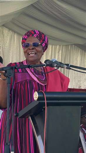 JOYOUS TIME: President Netumbo Nandi-Ndaitwah explains the mood for Omaongo season at the festival which took place on Saturday at the Oukwanyama Traditional palace at Omhedi at in Ohangwena region. The host is Ohamba yOukwanyama Martha Mwadinomho ya Kristian Nelumbu. VIDEO: TUYEIMO HAIDULA#NamSunNews | Namibian Sun