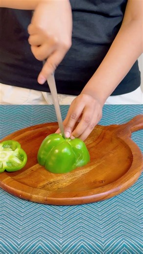 Best way to cut Capsicum | Easy and Quick Bell Pepper hack | #viral #kitchenhack #shorts #viral