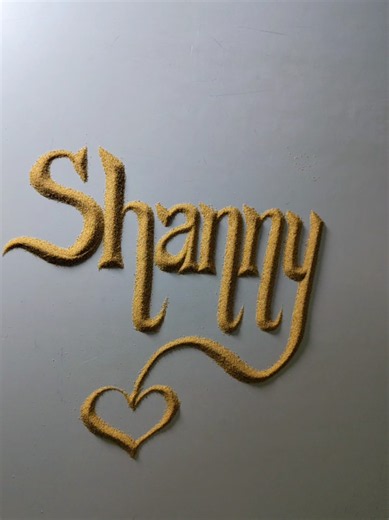 Beautiful Names Written in Sand