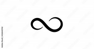 Infinity symbol animation. Loop symbol footage. Different infinity icons in 4k 60 fps. Forever sign animation with editable background.