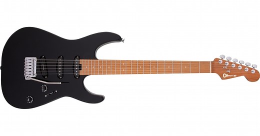 Pro-Mod DK22 SSS 2PT CM, Caramelized Maple Fingerboard, Gloss Black