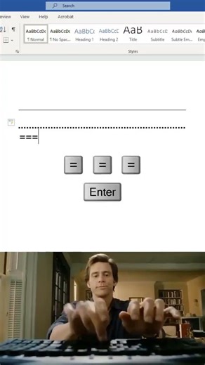 Draw these stylish lines using ms word magic tricks 😱 #msword #office #document