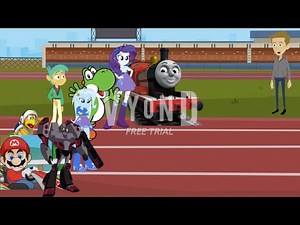 James the Red Engine Gets In 1st Place In The 400 Meter Race/Ungrounded/Racist Mario Gets Grounded