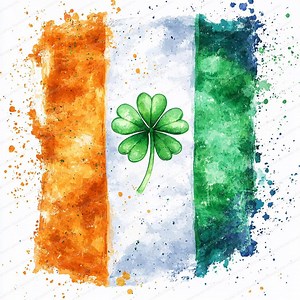 16 Irish Flag Clipart | St. Patrick's Day Graphics | Printable Watercolor Clipart | High Quality Jpgs | Paper Craft | Junk Journal - Etsy